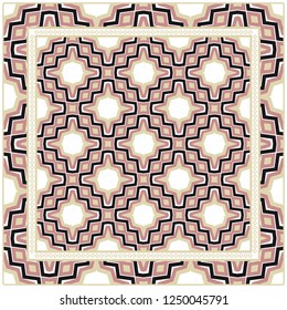 Decorative Pattern With Geometric Ornament. Perfect For Printing On Fabric Or Paper. Vector Illustration