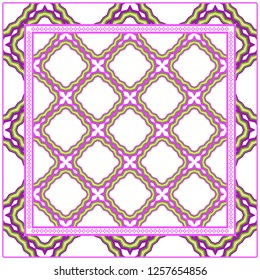Decorative Pattern With Geometric Ornament. Perfect For Printing On Fabric Or Paper. Vector Illustration
