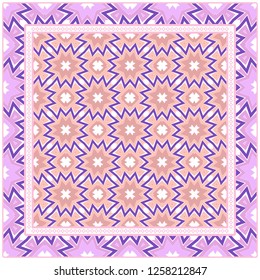 Decorative Pattern With Geometric Ornament. Perfect For Printing On Fabric Or Paper. Vector Illustration