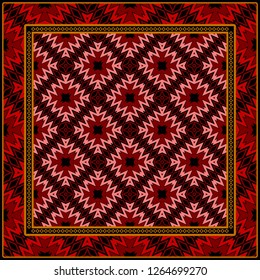 Decorative Pattern With Geometric Ornament. Perfect For Printing On Fabric Or Paper. Vector Illustration