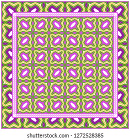 Decorative Pattern With Geometric Ornament. Perfect For Printing On Fabric Or Paper. Vector Illustration