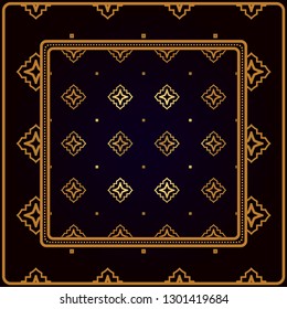 Decorative Pattern With Geometric Ornament. Perfect For Printing On Fabric Or Paper. Vector Illustration. Black bronze color.