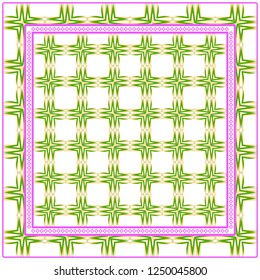 Decorative Pattern With Geometric Ornament. For Print Bandanna, Tablecloth, Fabric Print, Fashion. Vector Illustration.