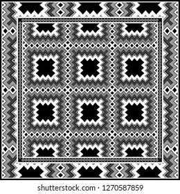 Decorative Pattern With Geometric Ornament. For Print Bandanna, Tablecloth, Fabric Print, Fashion. Vector Illustration.