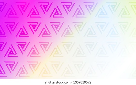 Decorative pattern with geometric ornament. Vector illustration. For fashion print, scrapbooking page, flyer design. Gradient color.