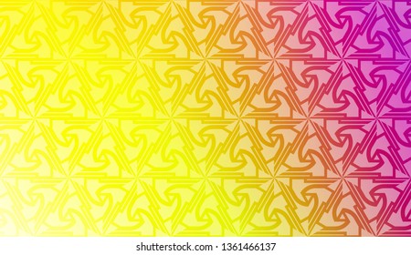 Decorative pattern with geometric ornament. Vector illustration. For fashion print, scrapbooking page, flyer design. Gradient color.