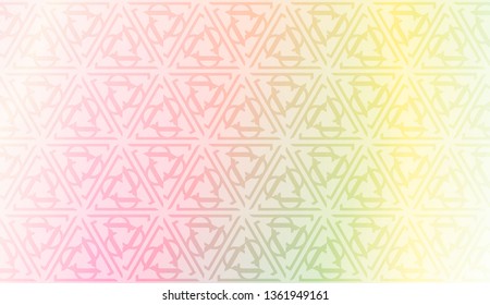 Decorative pattern with geometric ornament. Vector illustration. For fashion print, scrapbooking page, flyer design. Gradient color.