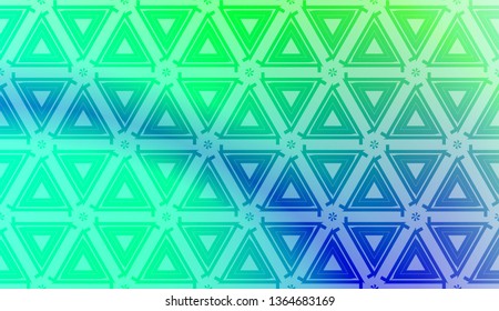 Decorative pattern with geometric ornament. Vector illustration. For fashion print, scrapbooking page, flyer design. Gradient color.