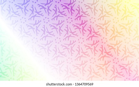 Decorative pattern with geometric ornament. Vector illustration. For fashion print, scrapbooking page, flyer design. Gradient color.