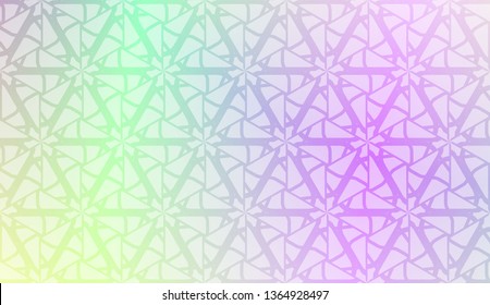 Decorative pattern with geometric ornament. Vector illustration. For fashion print, scrapbooking page, flyer design. Gradient color.