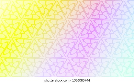 Decorative pattern with geometric ornament. Vector illustration. For fashion print, scrapbooking page, flyer design. Gradient color.