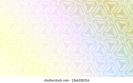 Decorative pattern with geometric ornament. Vector illustration. For fashion print, scrapbooking page, flyer design. Gradient color.