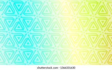 Decorative pattern with geometric ornament. Vector illustration. For fashion print, scrapbooking page, flyer design. Gradient color.