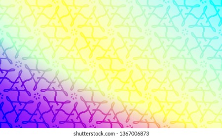 Decorative pattern with geometric ornament. Vector illustration. For fashion print, scrapbooking page, flyer design. Gradient color.