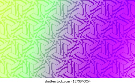 Decorative pattern with geometric ornament. Vector illustration. For fashion print, scrapbooking page, flyer design. Gradient color.