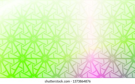Decorative pattern with geometric ornament. Vector illustration. For fashion print, scrapbooking page, flyer design. Gradient color.