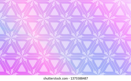 Decorative pattern with geometric ornament. Vector illustration. For fashion print, scrapbooking page, flyer design. Gradient color.