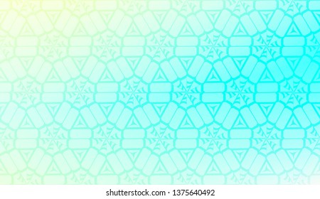 Decorative pattern with geometric ornament. Vector illustration. For fashion print, scrapbooking page, flyer design. Gradient color.