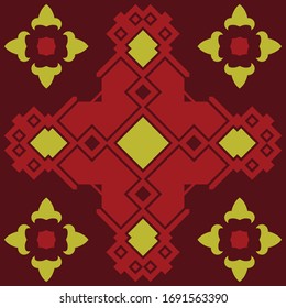 Patrón decorativo con formas geométricas. El adorno. Los diseños de textura abstracta pueden ser utilizados para fondos, textiles, fondos de paredes, envoltura de regalo, plantillas, chapa y baldosas. Vector.