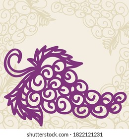 Decorative pattern grape. Vector illustration