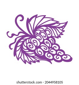 Decorative pattern grape. Vector illustration