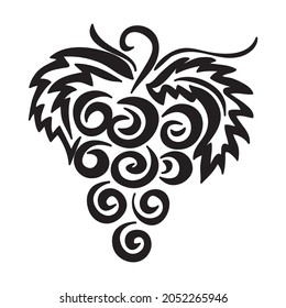 Decorative pattern grape. Vector illustration