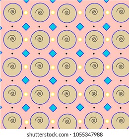 decorative pattern with grey circles on pink