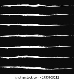 Patrón decorativo con formas de rayas dibujadas a mano. Líneas pintadas a mano garabatean garras de tinta en colores blanco y negro. fondo gráfico de bandas vectoriales. trazos de pincel, fondo de pincel