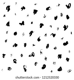 Decorative pattern with handdrawn shapes and elements. Hand painted grungy ink doodles. Trendy endless texture for digital paper, fabric, backdrops, wrapping