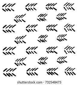 Decorative pattern with handdrawn shapes Hand painted grungy ink doodles in black and white colors Trendy design element endless texture for digital paper, fabric, backdrops, wrapping