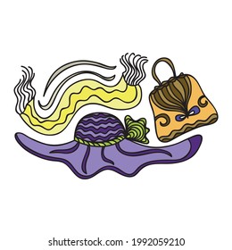 Decorative pattern hat. Vector illustration