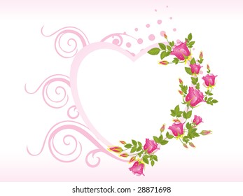 decorative pattern heart shapes frame