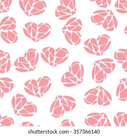 Decorative pattern with hearts