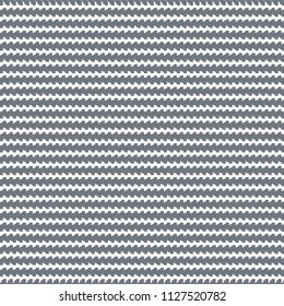 Decorative pattern with horizontal jagged stripes alternating in blue and white. Striped jersey texture. Vector illustration.