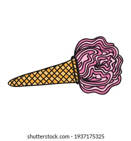 Decorative pattern ice cream. Vector illustration