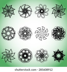 Decorative pattern with the image of flowers.
