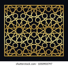 Decorative pattern for laser cutting. Vector ornament oriental style. Can be used for die cutting or stencil.