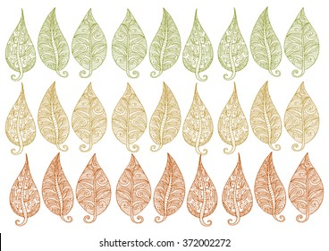 Decorative pattern with leaves