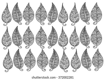 Decorative pattern with leaves