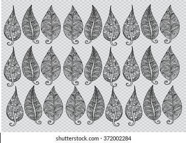 Decorative pattern with leaves