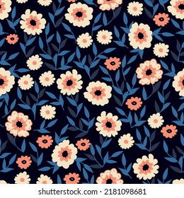  decorative pattern with little flowers. Print for textile, wallpaper, covers, surface. For fashion fabric.