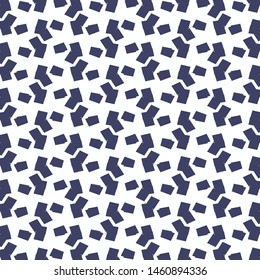 Decorative pattern made of blue fragments with sharp corners. Textile. Tile. Paper. Vector illustration.