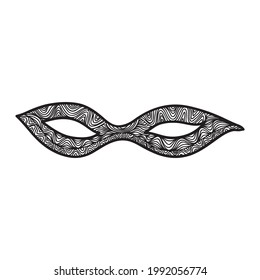 Decorative pattern mask. Vector illustration