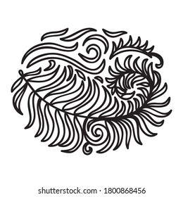 Decorative pattern nature element. Vector illustration