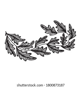 Decorative pattern nature element. Vector illustration