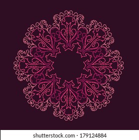  decorative pattern on clothes.  decorative embroidery on clothes. ornamental embroidery in the form of snowflakes.  decorative pattern in the form of snowflakes. coupon plan.