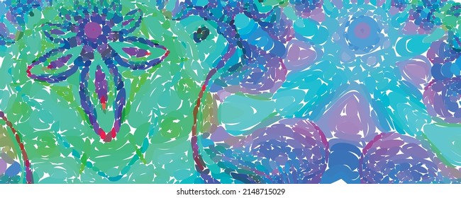 Decorative pattern on the wall. Mosaic, terrazzo stones, tiles.