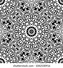 Decorative pattern in oriental style. Color in book page. It is Vector illustrations.