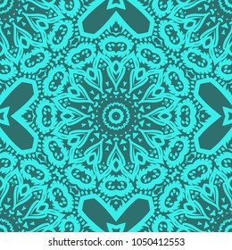Decorative pattern in oriental style. Color in book page. It is Vector illustrations.