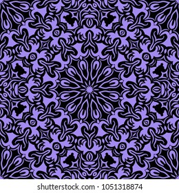 Decorative pattern in oriental style. Color in book page. It is Vector illustrations.